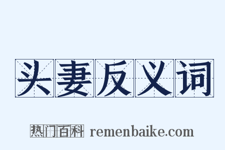 头妻反义词是什么意思的图片